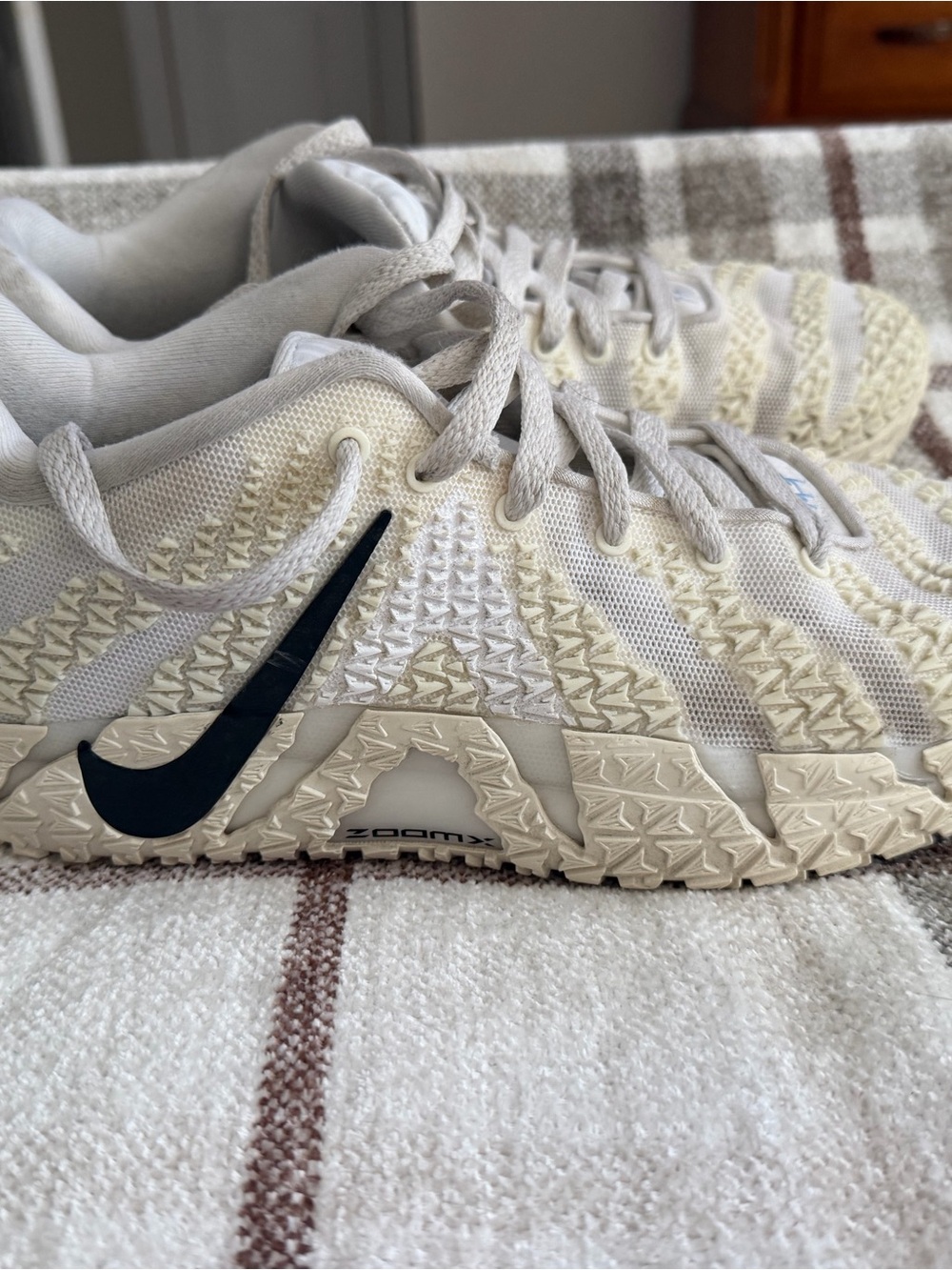 Nike Men’s JA 3 coconut milk basketball Sneakers with Black Swoosh